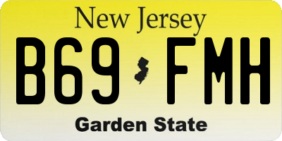 NJ license plate B69FMH