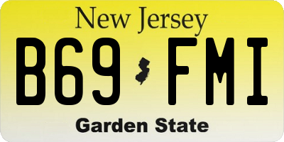 NJ license plate B69FMI