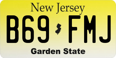 NJ license plate B69FMJ