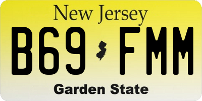 NJ license plate B69FMM