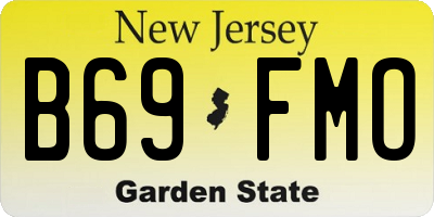 NJ license plate B69FMO