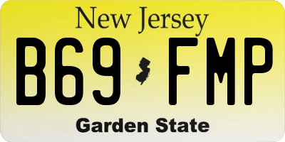 NJ license plate B69FMP