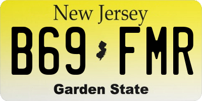 NJ license plate B69FMR