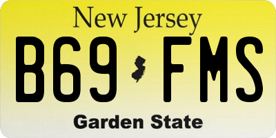 NJ license plate B69FMS