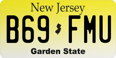 NJ license plate B69FMU