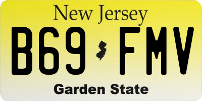 NJ license plate B69FMV