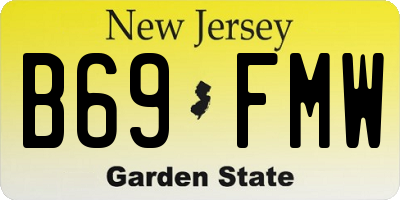 NJ license plate B69FMW