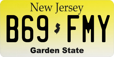 NJ license plate B69FMY