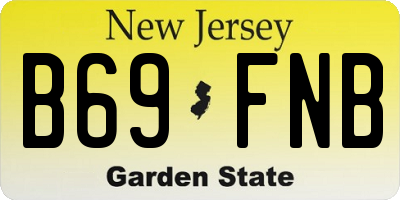NJ license plate B69FNB