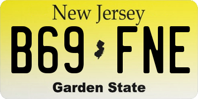 NJ license plate B69FNE