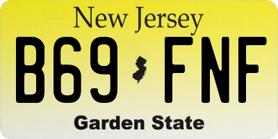 NJ license plate B69FNF