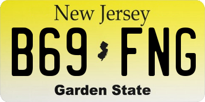 NJ license plate B69FNG