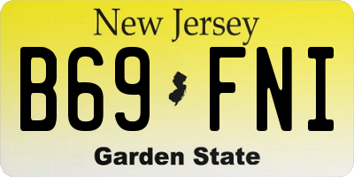 NJ license plate B69FNI