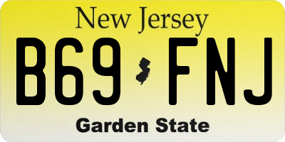NJ license plate B69FNJ