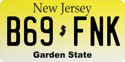 NJ license plate B69FNK