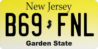 NJ license plate B69FNL