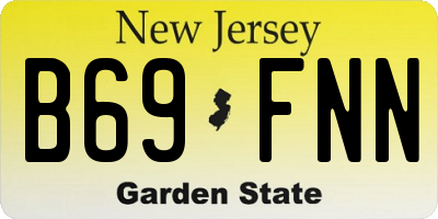 NJ license plate B69FNN
