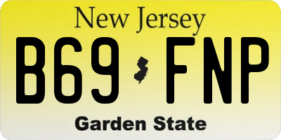 NJ license plate B69FNP