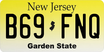 NJ license plate B69FNQ
