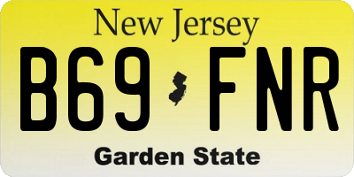 NJ license plate B69FNR