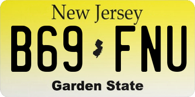 NJ license plate B69FNU