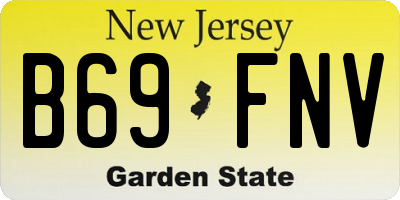 NJ license plate B69FNV