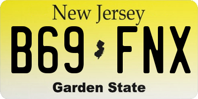 NJ license plate B69FNX