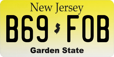 NJ license plate B69FOB