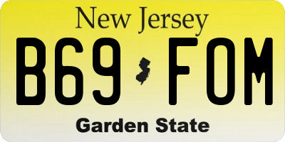 NJ license plate B69FOM