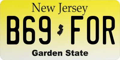 NJ license plate B69FOR
