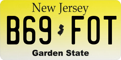 NJ license plate B69FOT