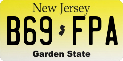 NJ license plate B69FPA