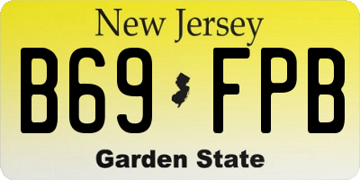 NJ license plate B69FPB