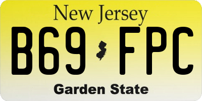 NJ license plate B69FPC