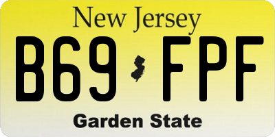 NJ license plate B69FPF