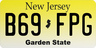 NJ license plate B69FPG