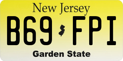 NJ license plate B69FPI