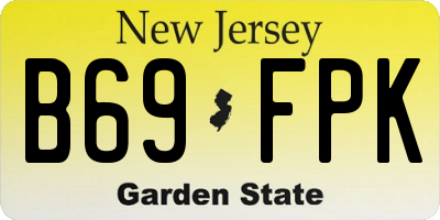 NJ license plate B69FPK