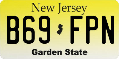NJ license plate B69FPN