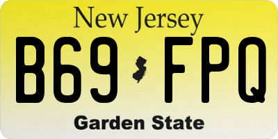 NJ license plate B69FPQ