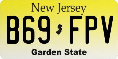 NJ license plate B69FPV