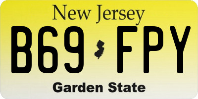 NJ license plate B69FPY