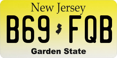 NJ license plate B69FQB