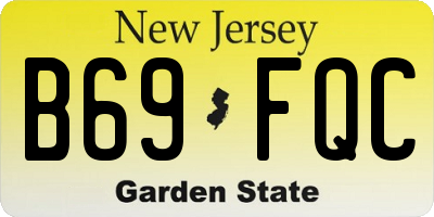 NJ license plate B69FQC