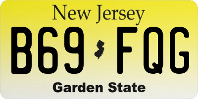 NJ license plate B69FQG