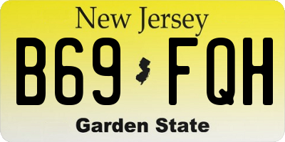 NJ license plate B69FQH