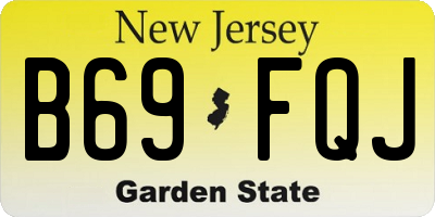 NJ license plate B69FQJ
