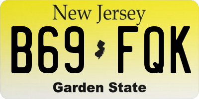 NJ license plate B69FQK
