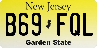 NJ license plate B69FQL