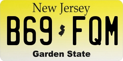 NJ license plate B69FQM
